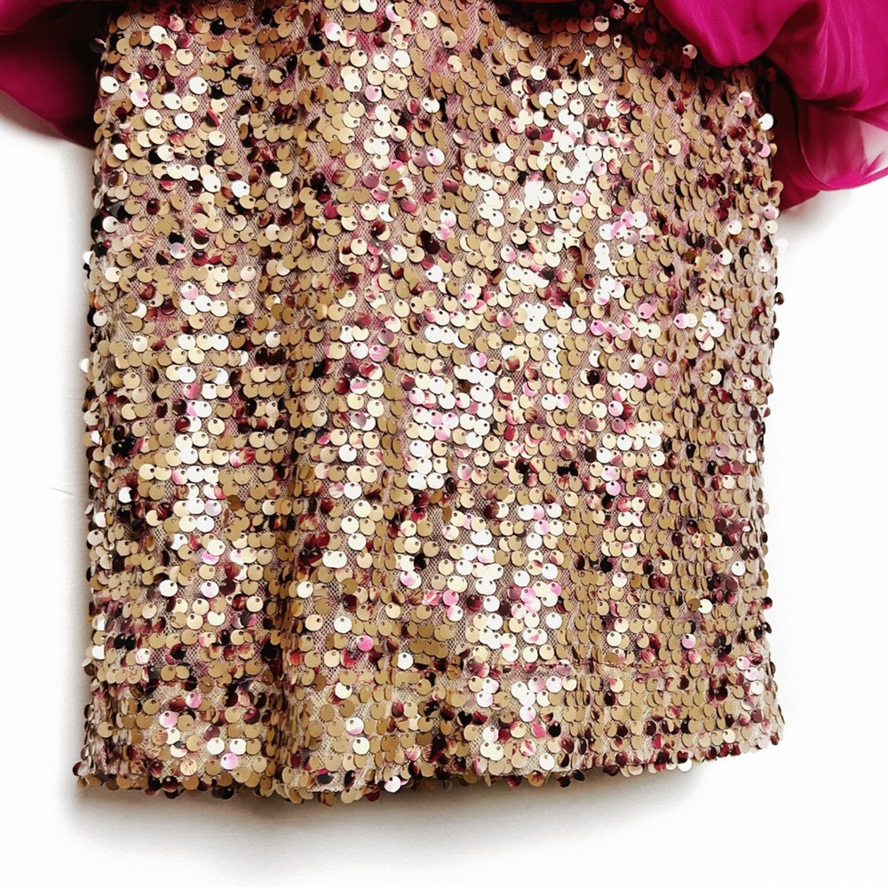 Fuchsia Sequin Bottom Dress - Picture 9 of 12